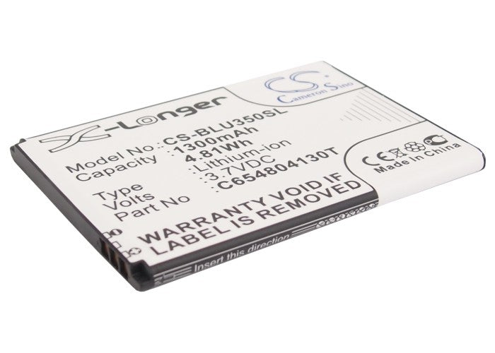 3.7V 1300mAH/4.81Wh Li-ion Mobile/SmartPhone Battery for BLU