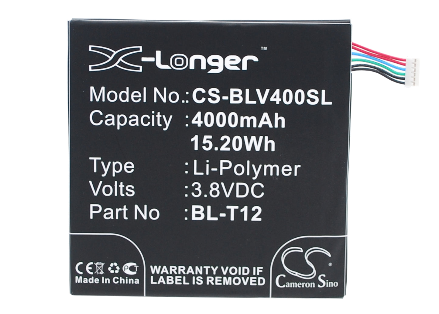 3.8V 4000mAh/15.20Wh Li-Polymer Tablet Battery for LG