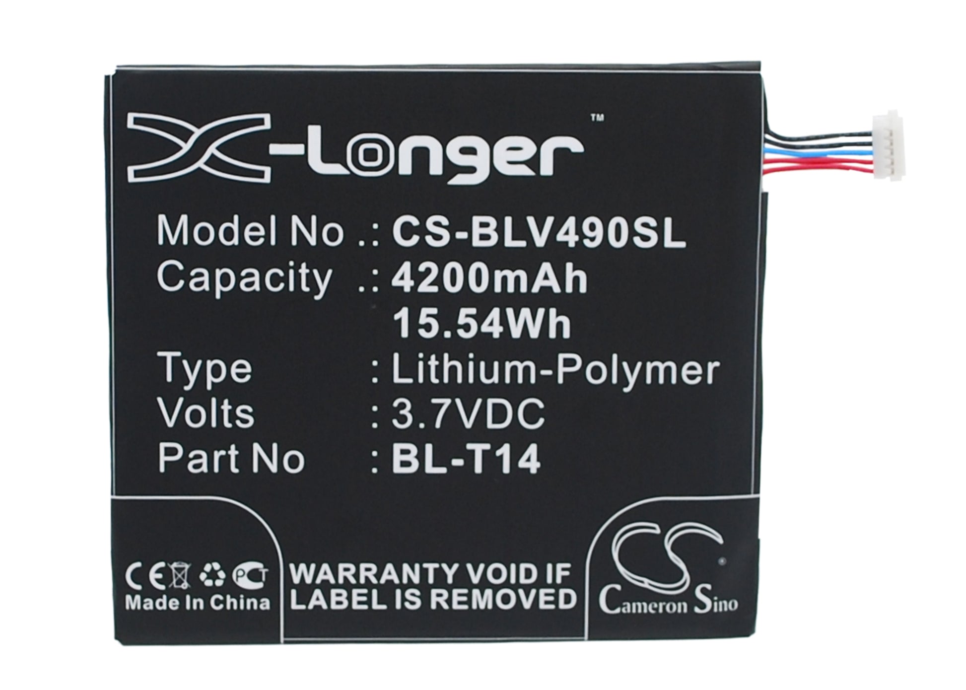 3.7VV 4200mAh/15.54Wh Li-Polymer Tablet Battery for LG