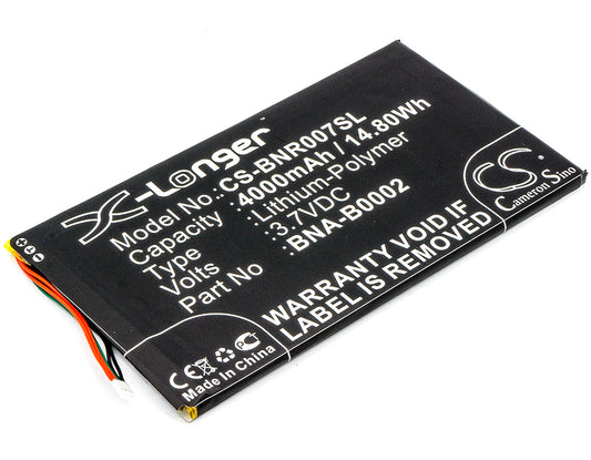 3.7V 4000mAh Li-Polymer BATTERY FOR BARNES & NOBLE BNA-B0002 L83-4977-266-01-4