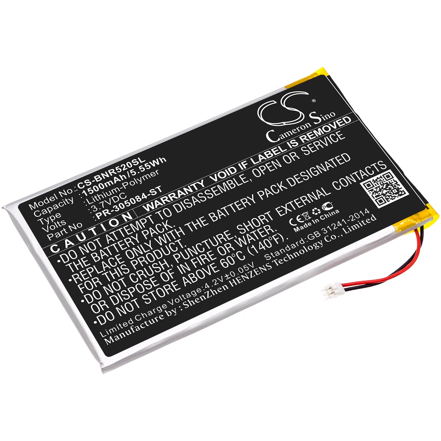 CS-BNR520SL Replacement Battery – Compatible with BNRV520, GlowLight 3, GlowLight 6 inches