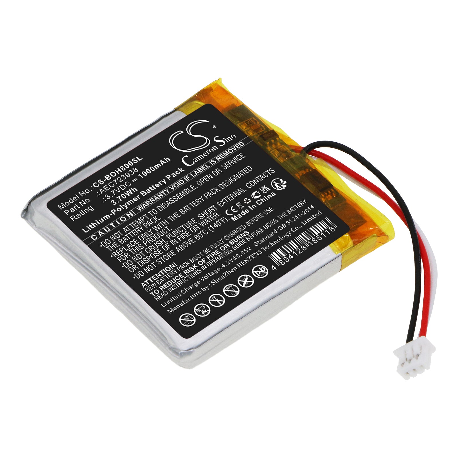 CS-BOH800SL Replacement Battery – Compatible with Beoplay H8i, Beoplay H9 3rd Generation