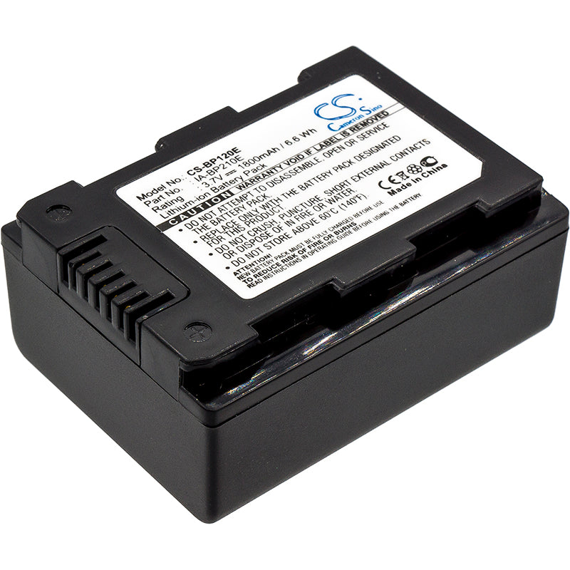 3.7V 1800mAh/6.66Wh Li-ion Camera Battery for Samsung