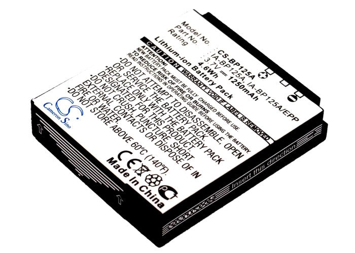 3.7V 1250mAh/4.63Wh Li-ion Camera Battery for Samsung