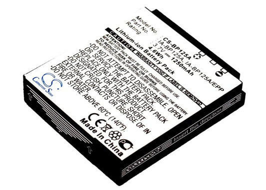 3.7V 1250mAh/4.63Wh Li-ion Camera Battery for Samsung