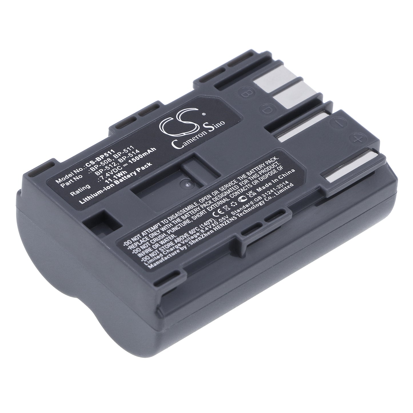 7.4V 1500mAh Li-ion Camera Battery for Canon
