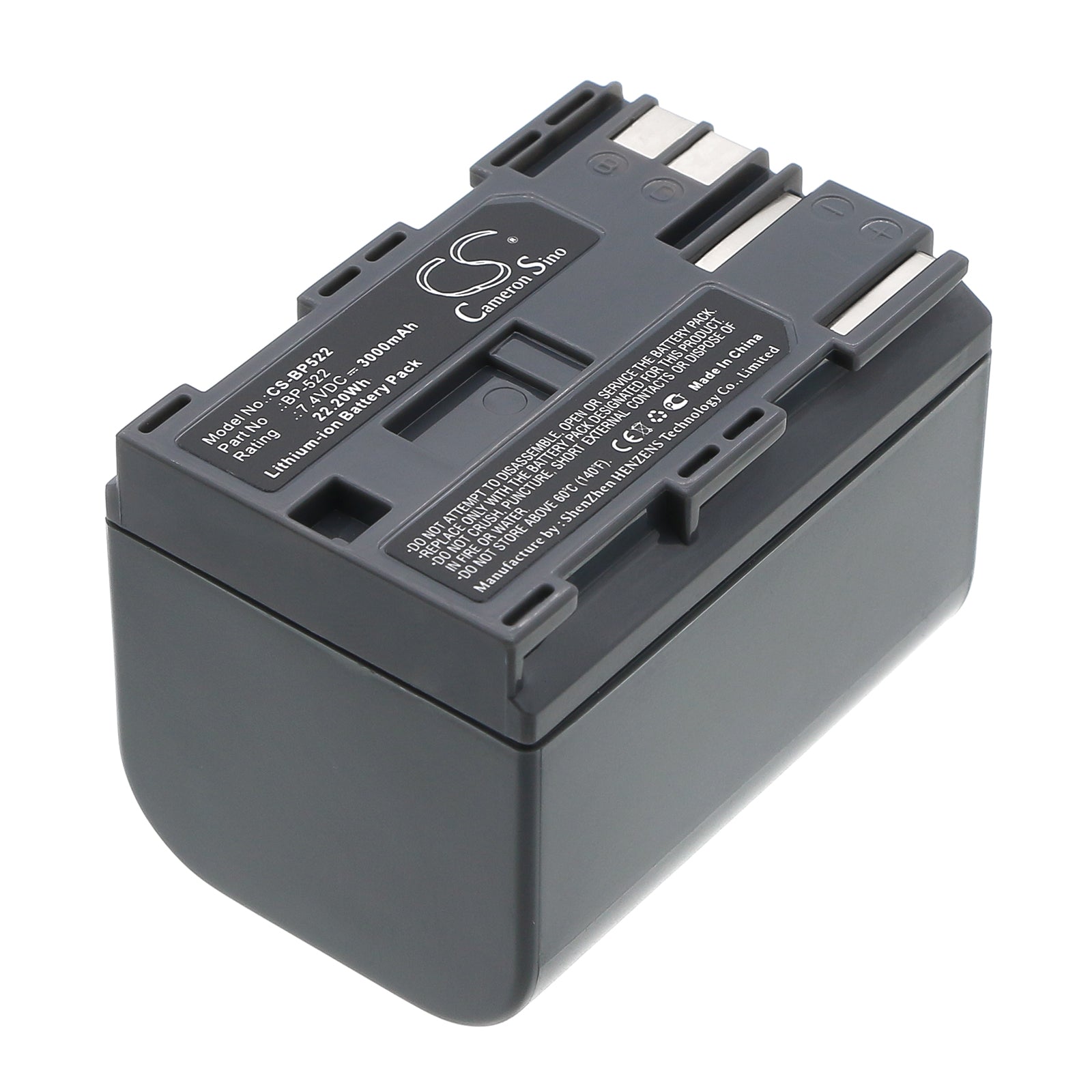 7.4V 3000mAh Li-ion Camera Battery for Canon