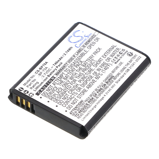 3.7V 740mAh/2.7Wh Li-ion Camera Battery for Samsung