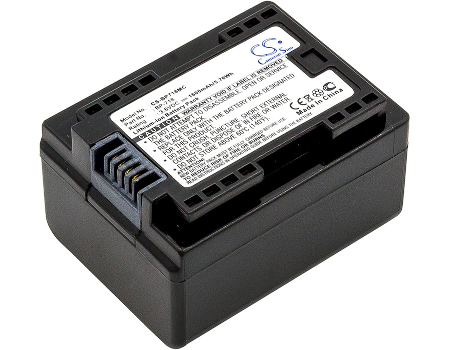 3.6V 1600mAh/5.76Wh Li-ion Camera Battery for Canon