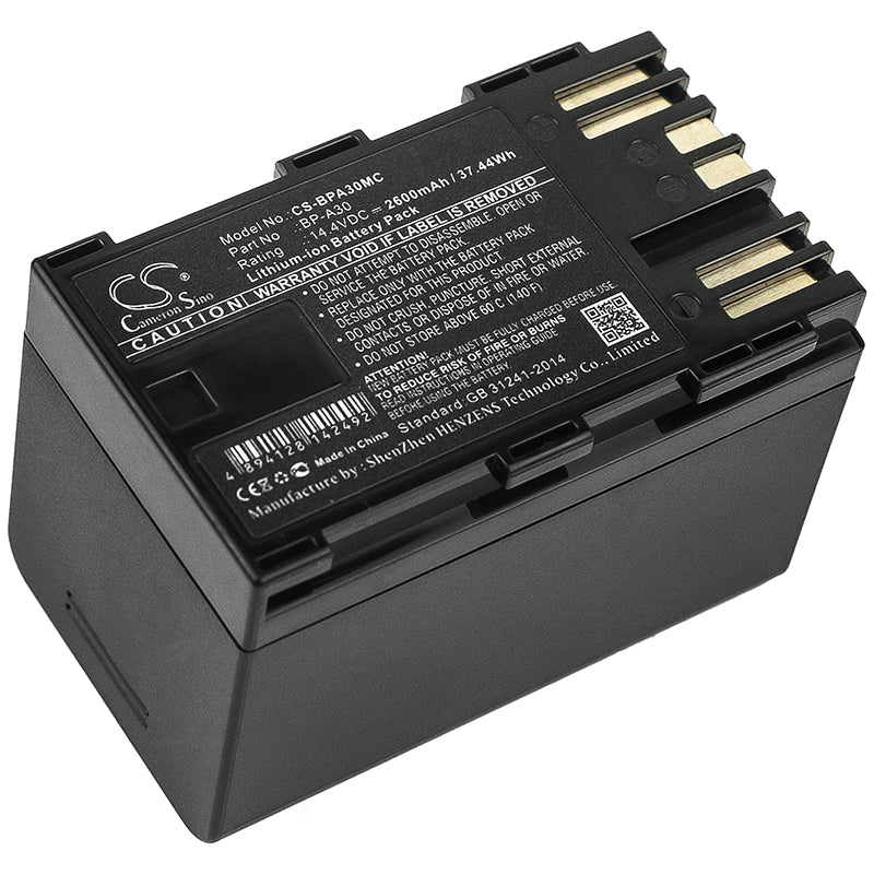 14.4V 2600mAh/37.44Wh Li-ion Camera Battery for Canon