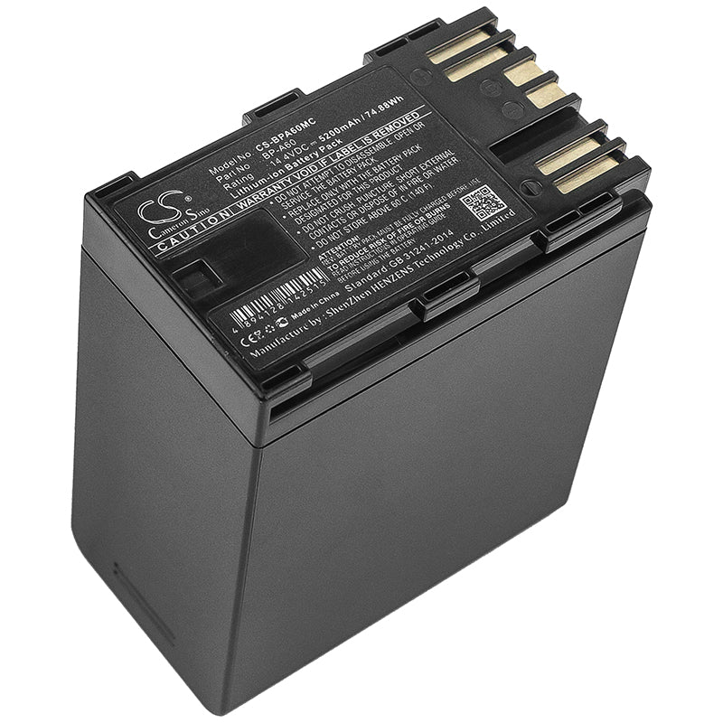14.4V 5200mAh/74.88Wh Li-ion Camera Battery for Canon