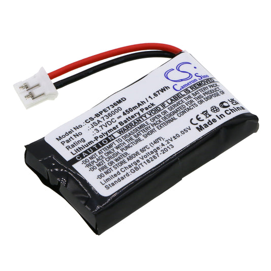 3.7V 450mAh/1.67Wh Li-Polymer Medical Battery for Biohit