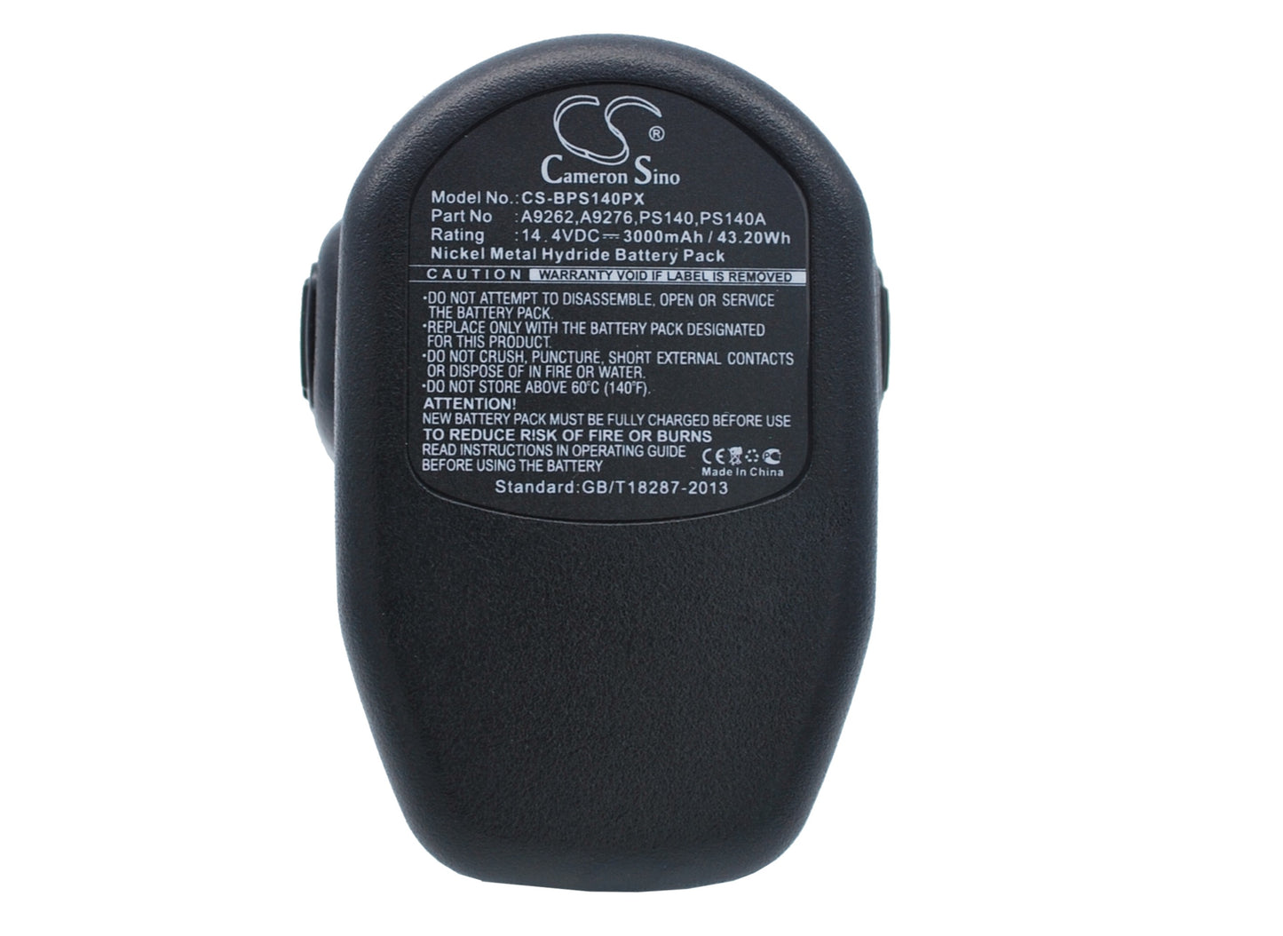 14.4V 3000mAh/43.20Wh Ni-MH Power Tools Battery for Black & Decker