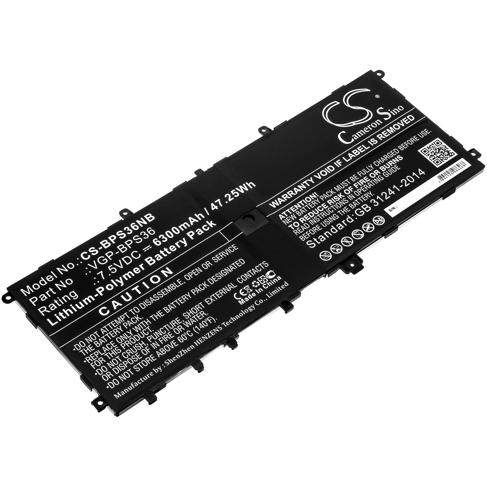 CS-BPS36NB Replacement Battery – Compatible with SVD13211CG, SVD13211CGB, SVD13211CW, SVD13216PW, SVD1321BPXB, SVD1322ZPWR, SVD13236PW, SVD1323XPGB, SVD1323YCGW, SVD132A14L, SVD132A14W, SVP1321ZPWR, VAIO Duo 13