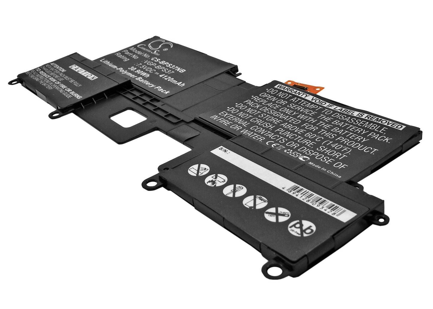 7.5V 4120mAh/30.90Wh Li-Polymer Notebook/Laptop Battery for Sony