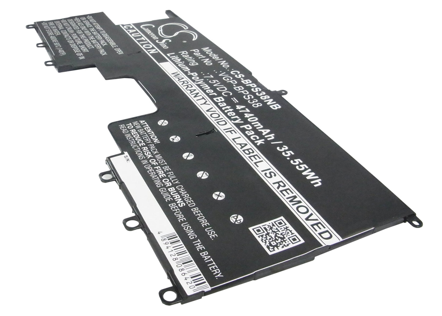 7.5V 4740mAh/35.55Wh Li-Polymer Notebook/Laptop Battery for Sony
