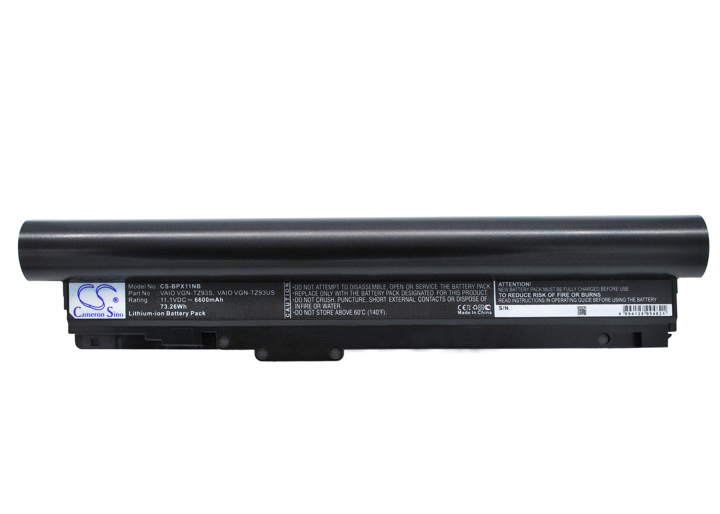11.1V 6600mAh/73.26Wh Li-ion Notebook/Laptop Battery for Sony