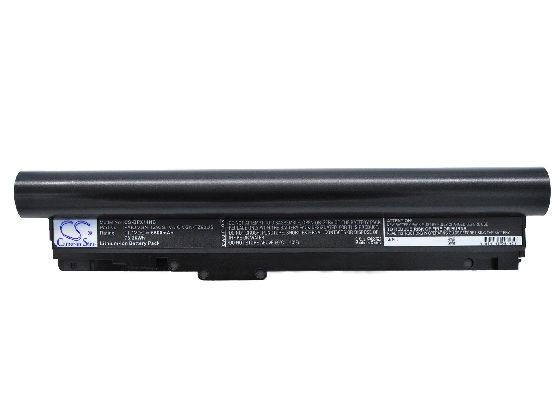 11.1V 6600mAh/73.26Wh Li-ion Notebook/Laptop Battery for Sony