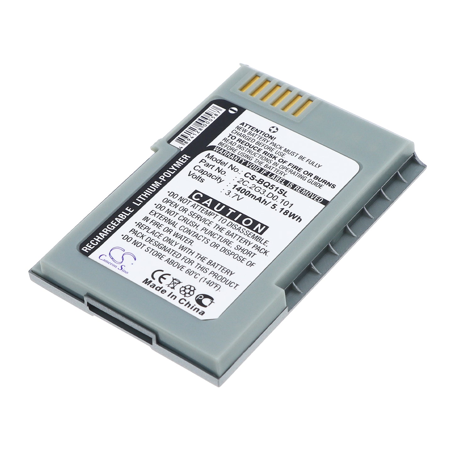 3.7V 1400mAh/5.18Wh Li-Polymer Mobile/SmartPhone Battery for Benq