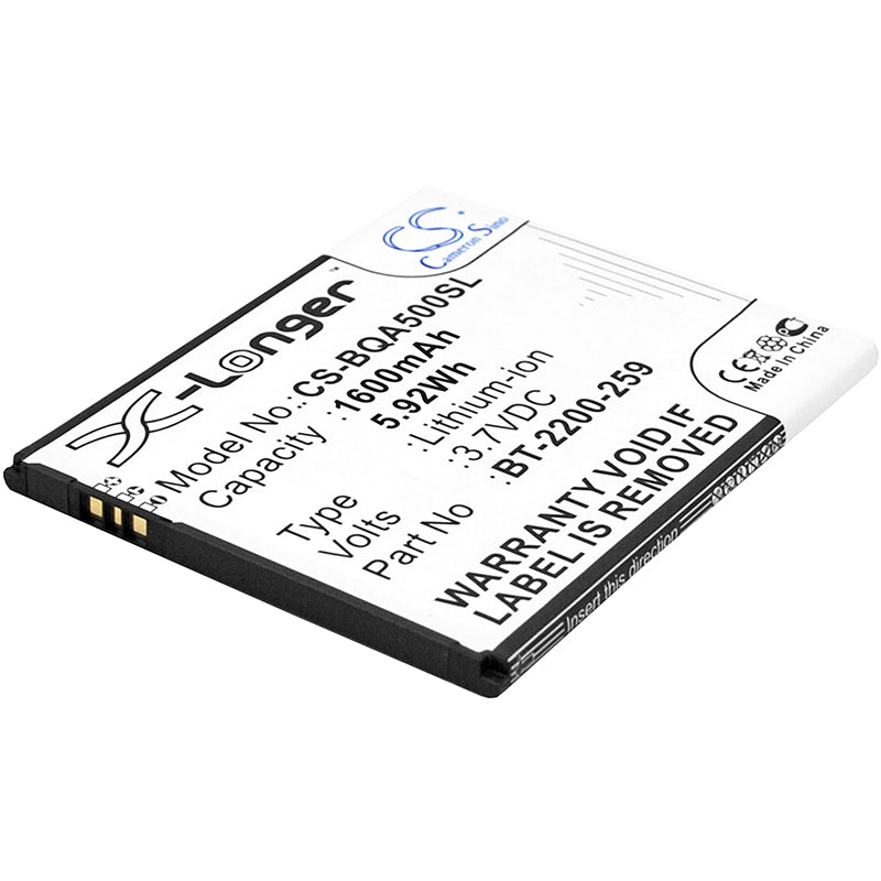 3.7V 1600mAh/5.92Wh Li-ion Mobile/SmartPhone Battery for BQ