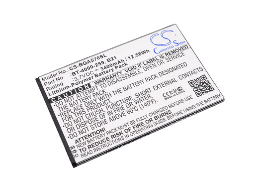 3.7V 3400mAh/12.58Wh Li-Polymer Mobile/SmartPhone Battery for BQ
