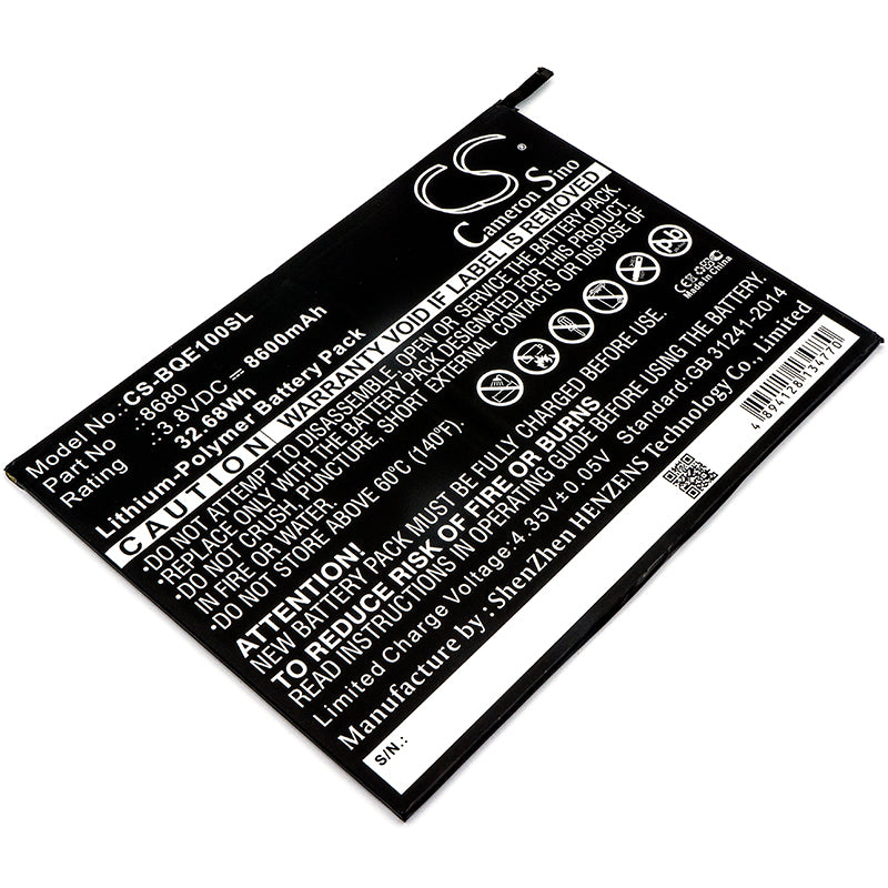 3.8V 8600mAh/32.68Wh Li-Polymer Tablet Battery for BQ