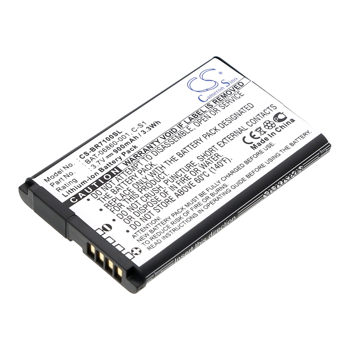 3.7V 900mAh/3.33Wh Li-ion Mobile/SmartPhone Battery for Blackberry