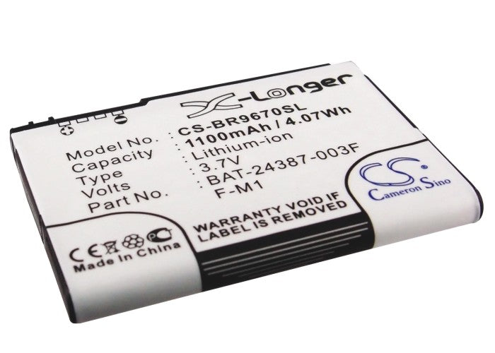 3.7V 1100mAh/4.07Wh Li-ion Mobile/SmartPhone Battery for Blackberry