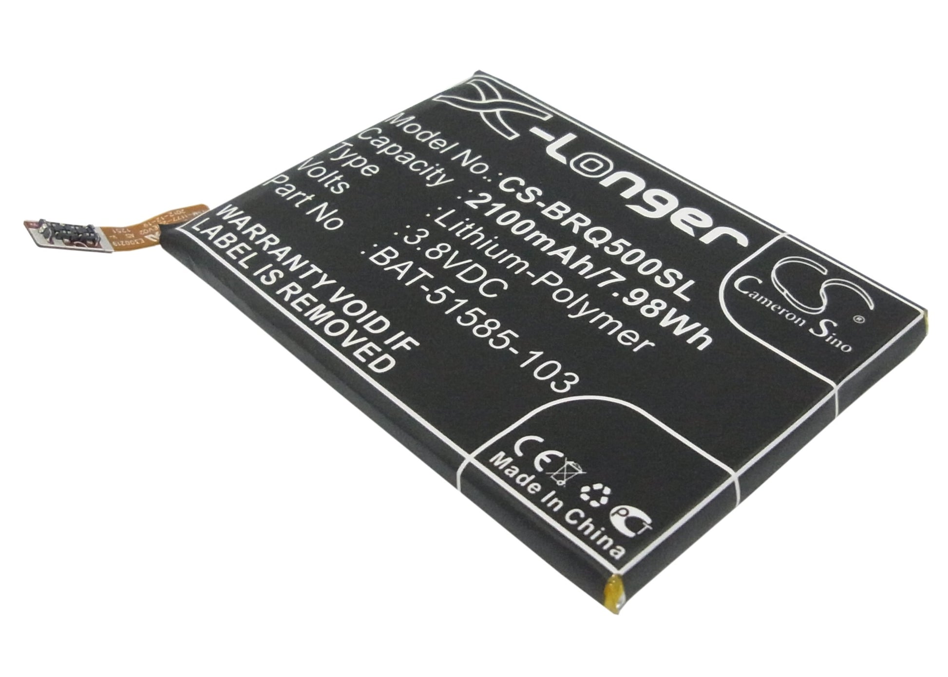 3.8VV 2100mAh/7.98Wh Li-Polymer Mobile/SmartPhone Battery for Blackberry