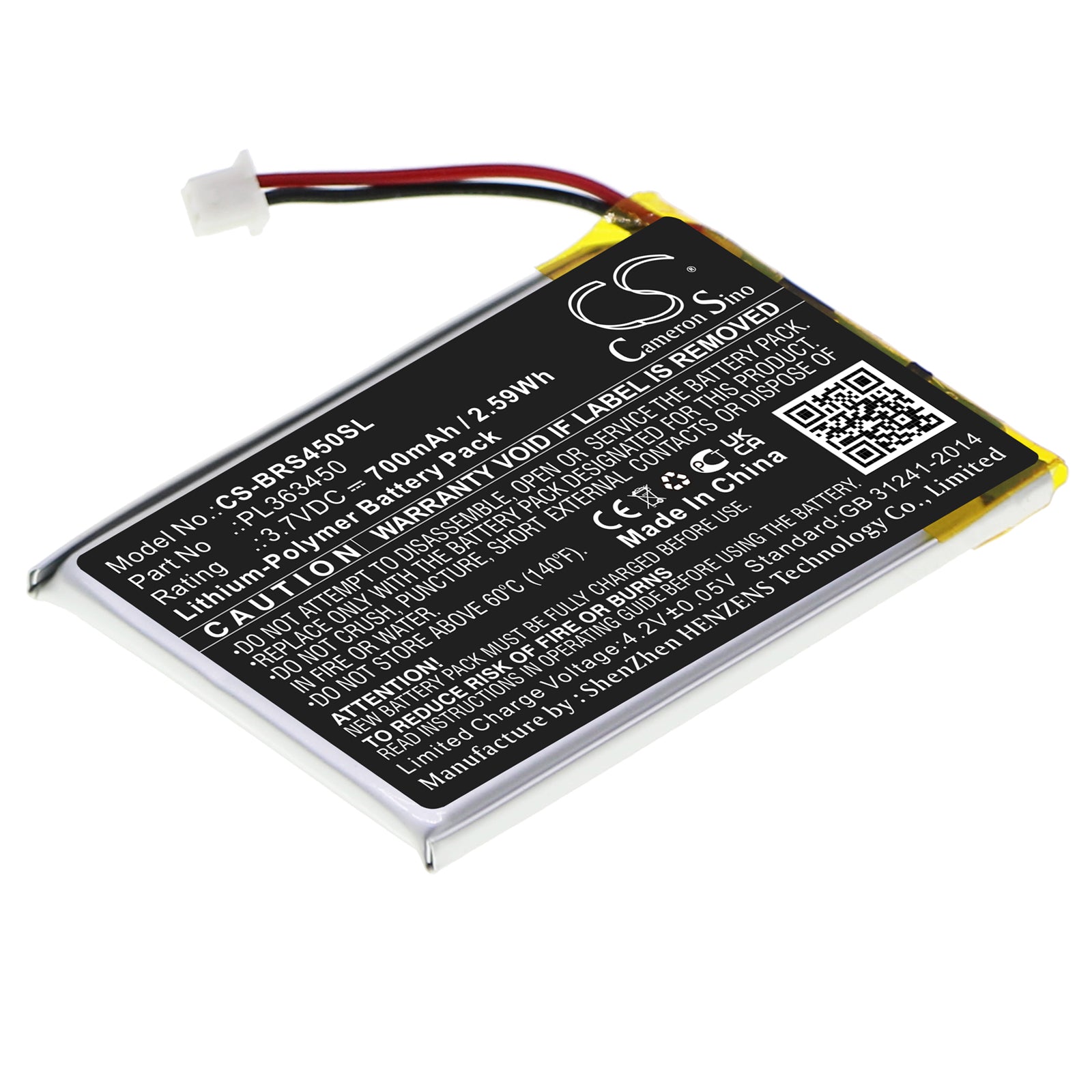 CS-BRS450SL Replacement Battery – Compatible with S450, S450-XT