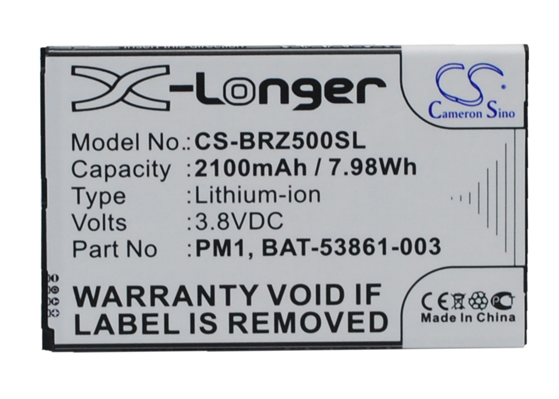 3.8V 2100mAh/7.98Wh Li-ion Mobile/SmartPhone Battery for Blackberry