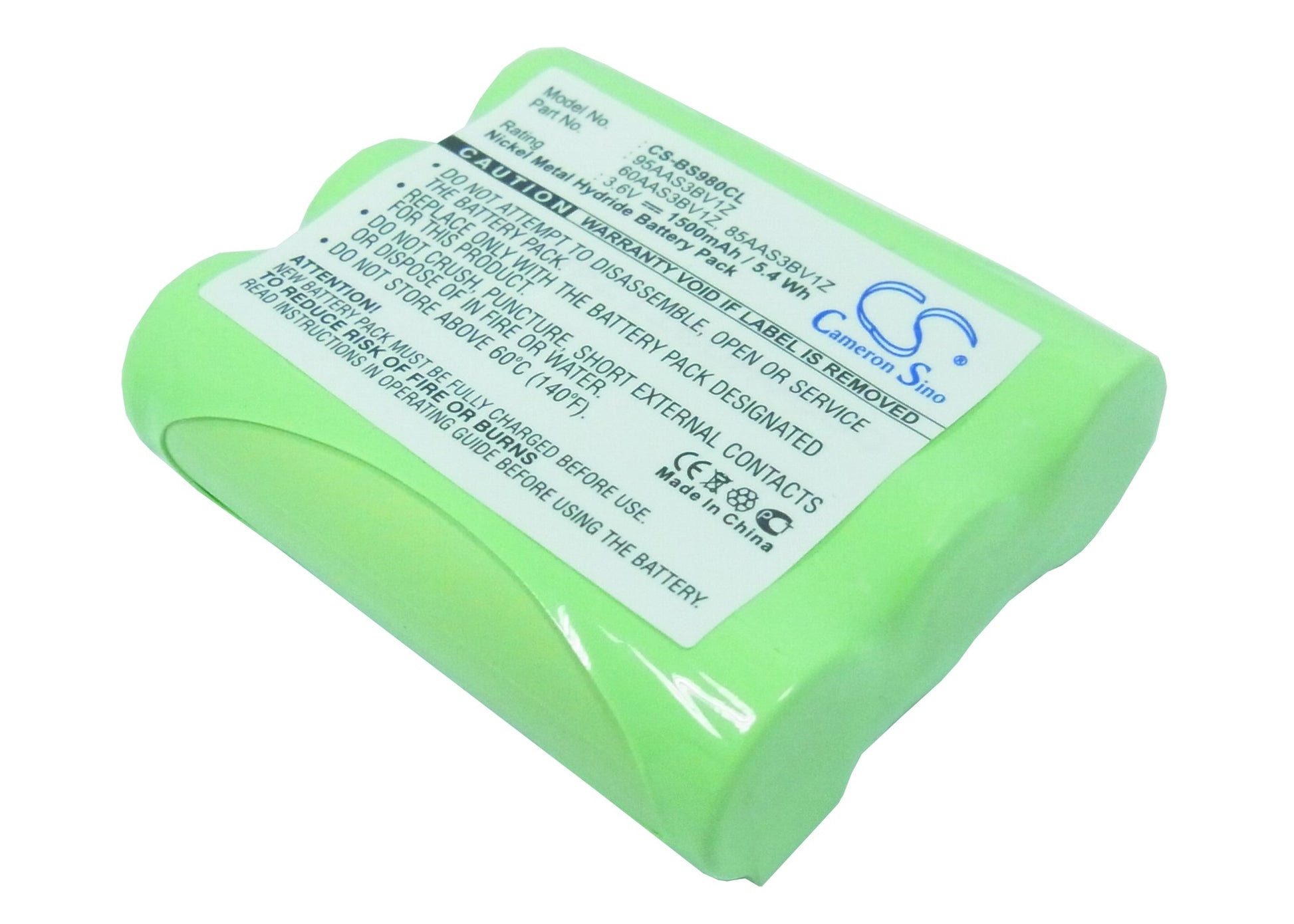 3.6V 1500mAh/5.4Wh Ni-MH Cordless Phone Battery for SBC
