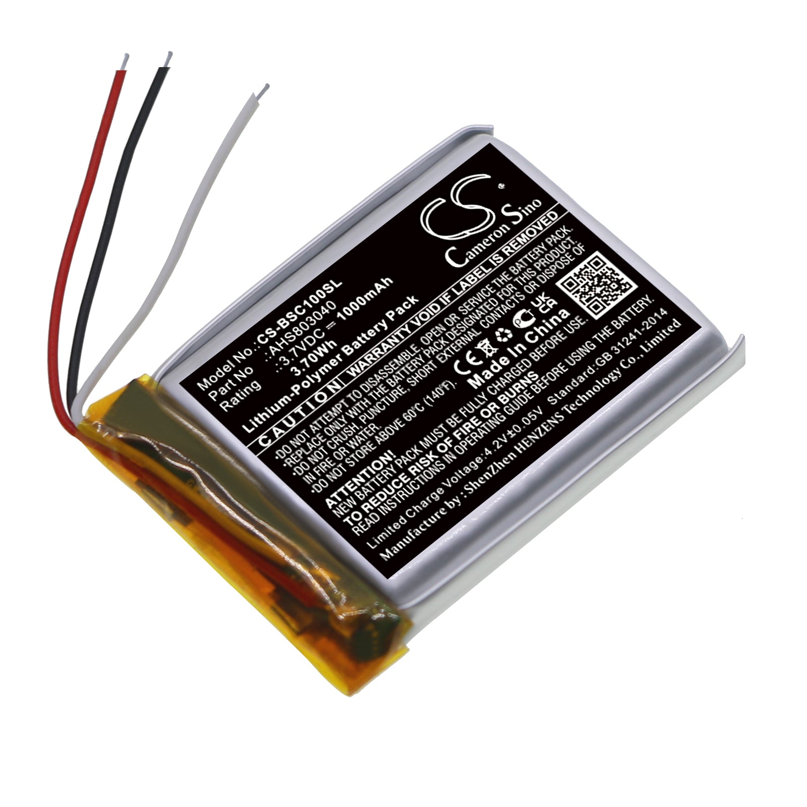 CS-BSC100SL Replacement Battery – Compatible with SoundWear Companion