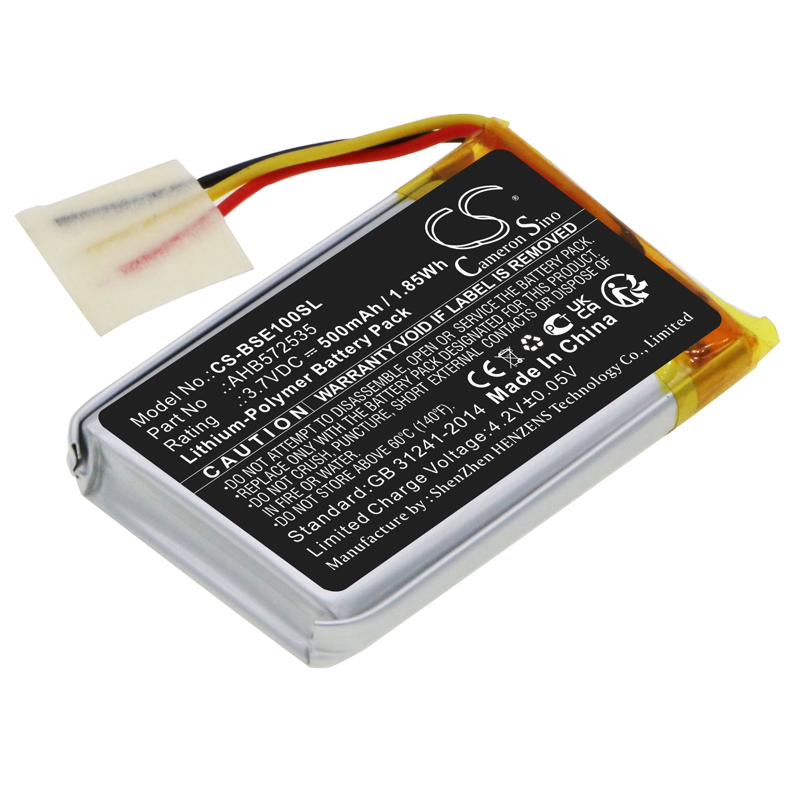 CS-BSE100SL Replacement Battery – Compatible with Sport Earbuds Charging Base