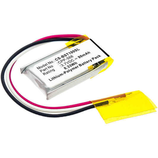 3.7V 90mAh/0.33Wh Li-Polymer Wireless Headset Battery for Beats