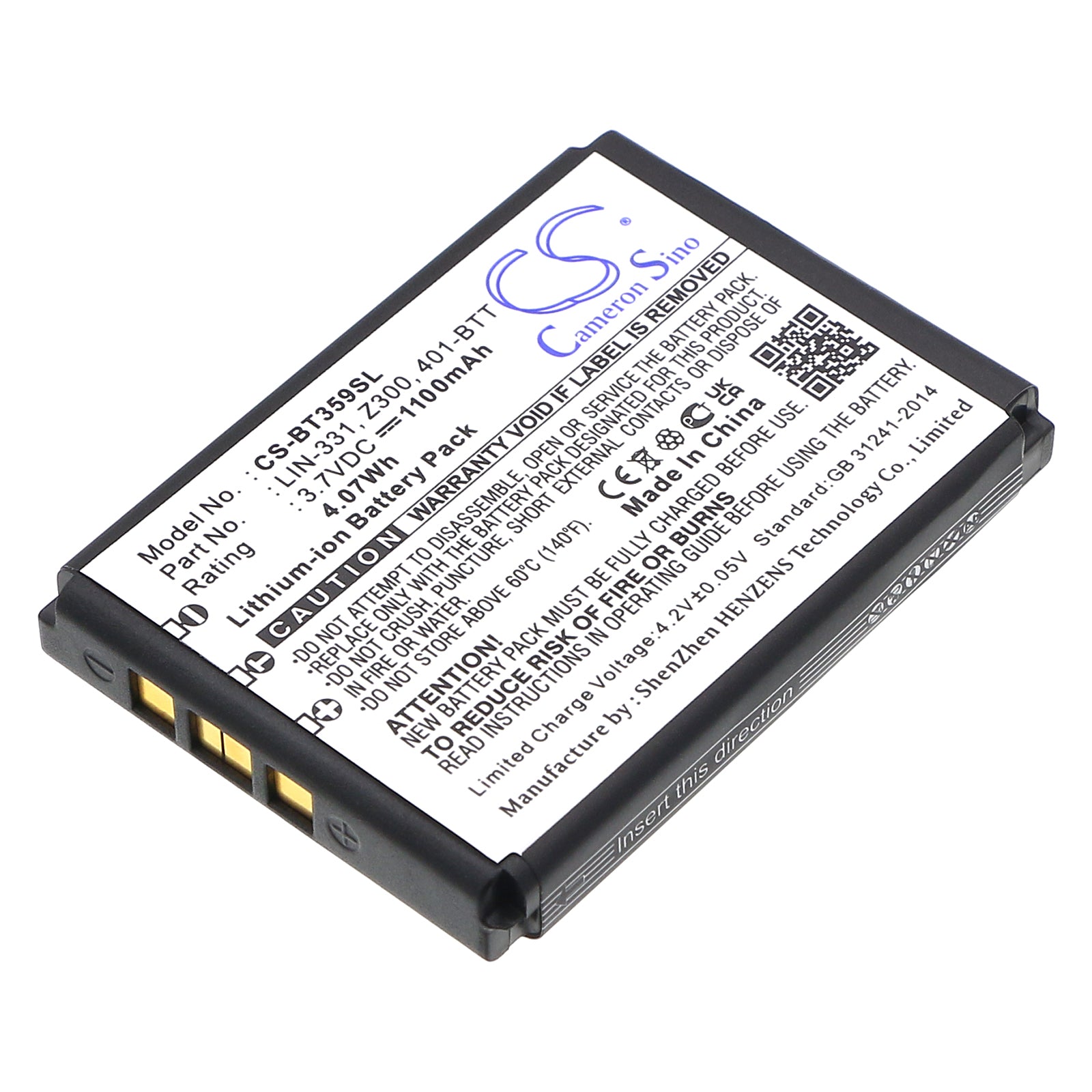 3.7V 1150mAh/4.26Wh Li-ion GPS/Navigator Battery for Globalsat