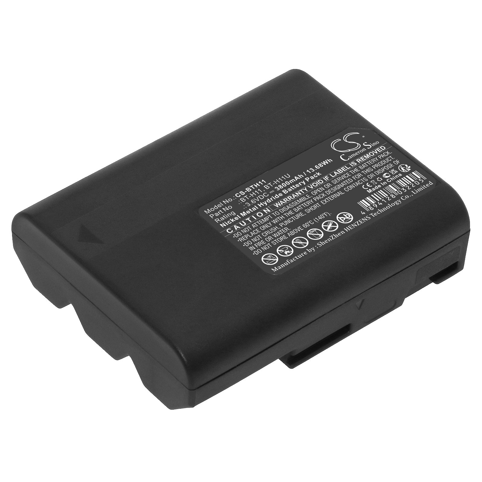 3.6V 3800mAh/13.68Wh Ni-MH Camera Battery for Sharp