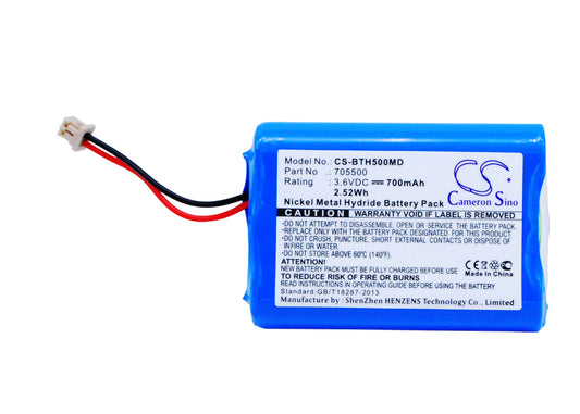 3.6V 700mAh/2.52Wh Ni-MH Medical Battery for BrandTech