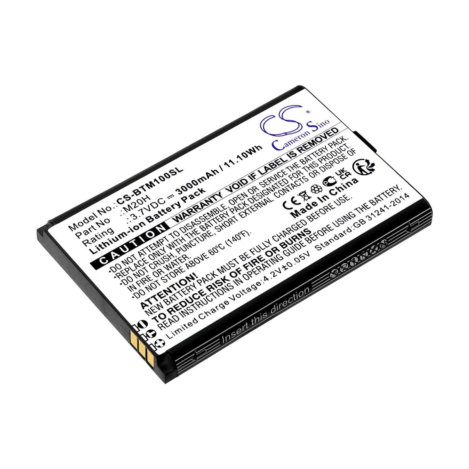 CS-BTM100SL Replacement Battery – Compatible with M100