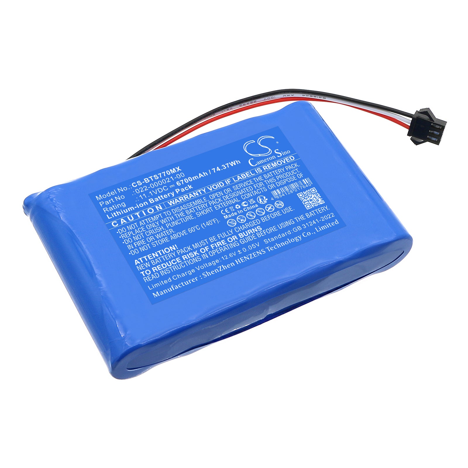 CS-BTS770MX Replacement Battery – Compatible with BT740 pulse oximeter, BT-740 pulse oximeter, BT770 pulse oximeter, BT-770 pulse oximeter