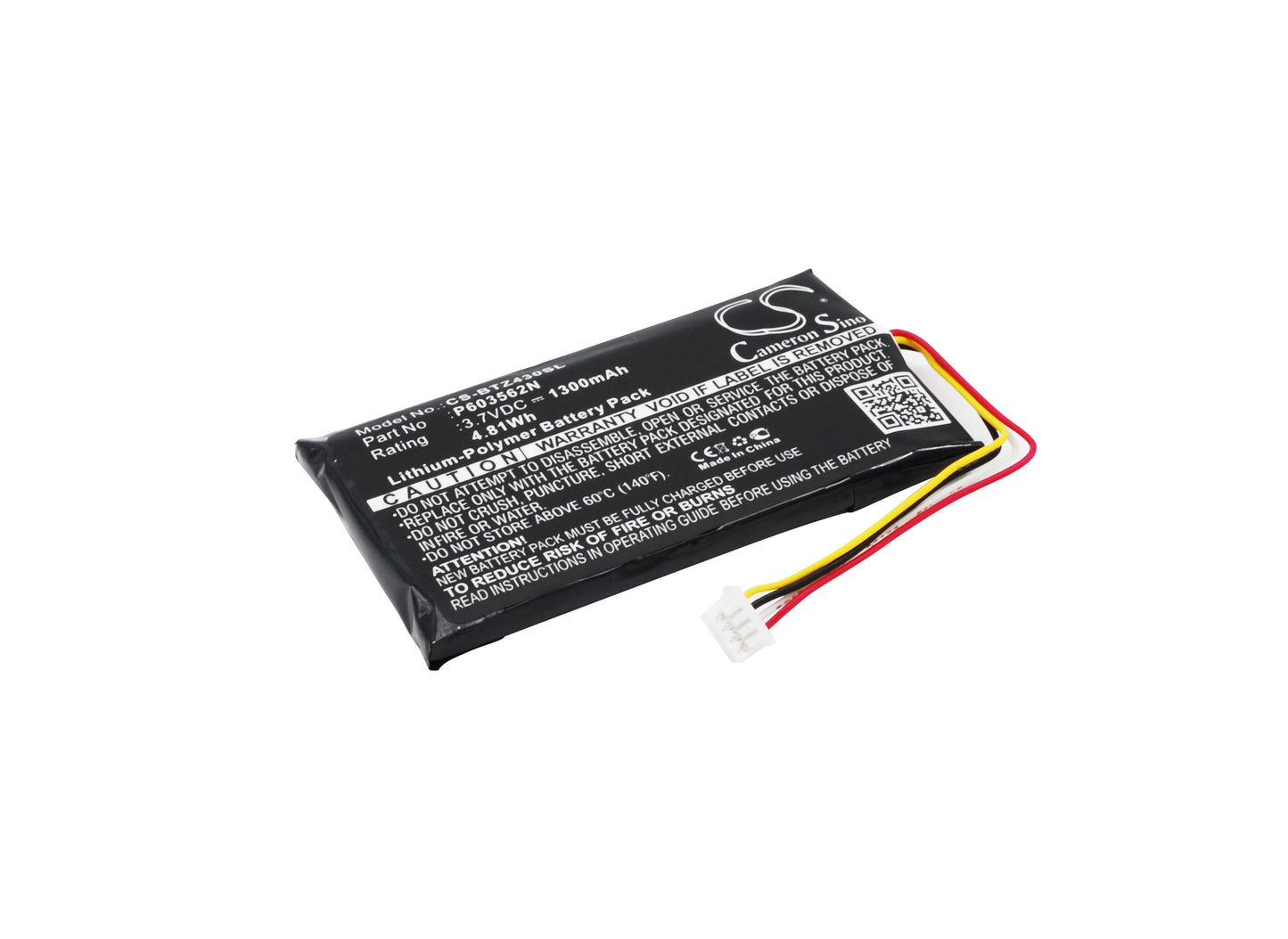 3.7VV 1300mAh/4.81Wh Li-Polymer GPS/Navigator Battery for Binatone
