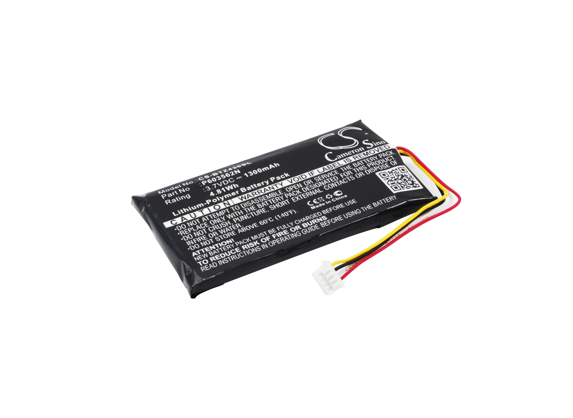 3.7VV 1300mAh/4.81Wh Li-Polymer GPS/Navigator Battery for Binatone