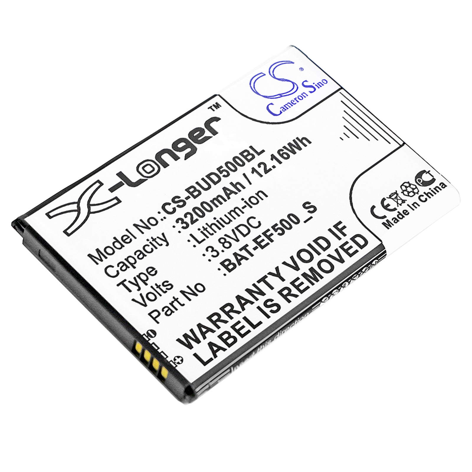 3.8V 3200mAh/12.16Wh Li-ion Barcode/Scanner Battery for Bluebird