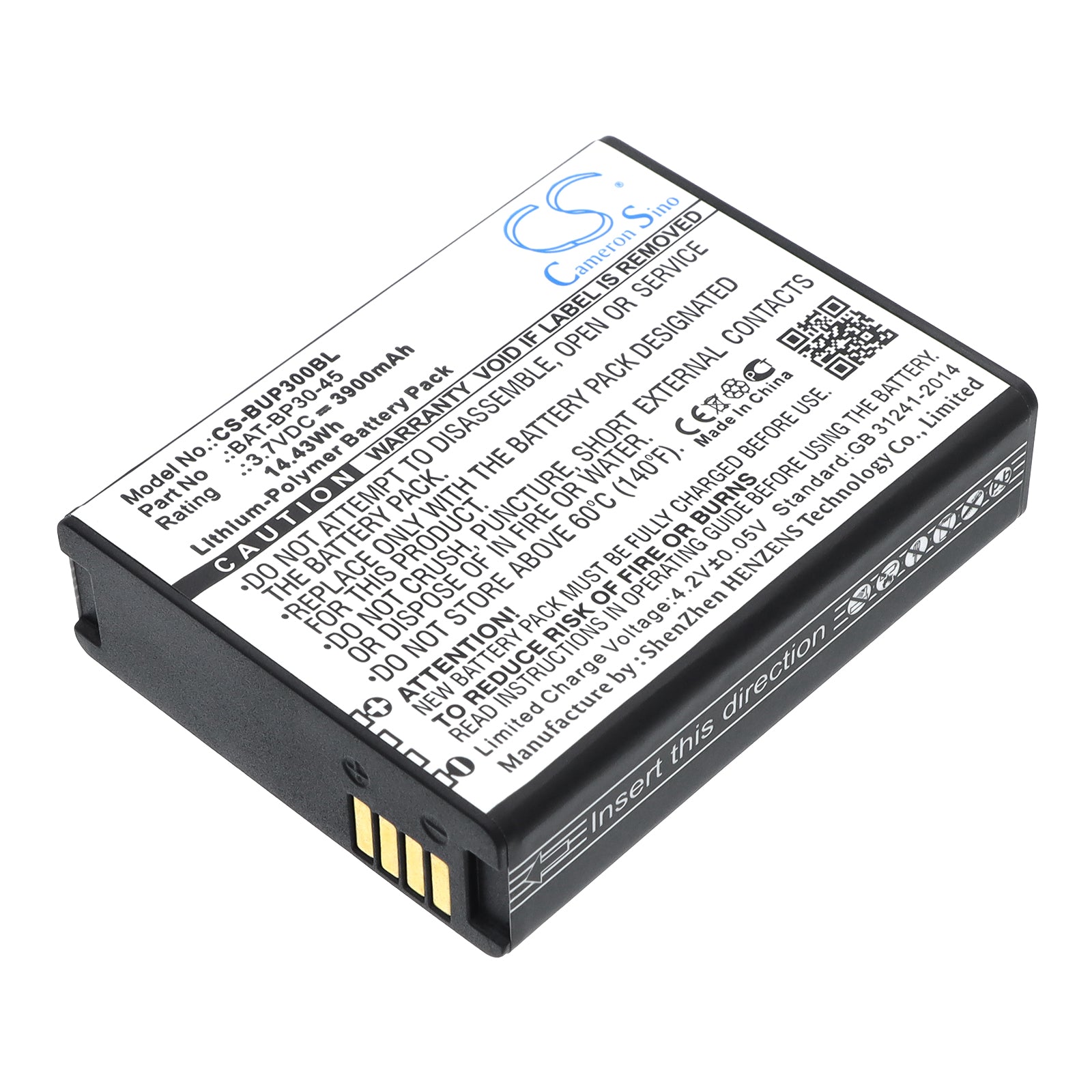 3.7V 3900mAh/14.43Wh Li-Polymer Barcode/Scanner Battery for Bluebird