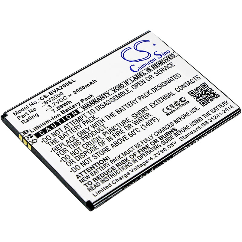 3.7V 2050mAh/7.59Wh Li-ion Mobile/SmartPhone Battery for Blackview