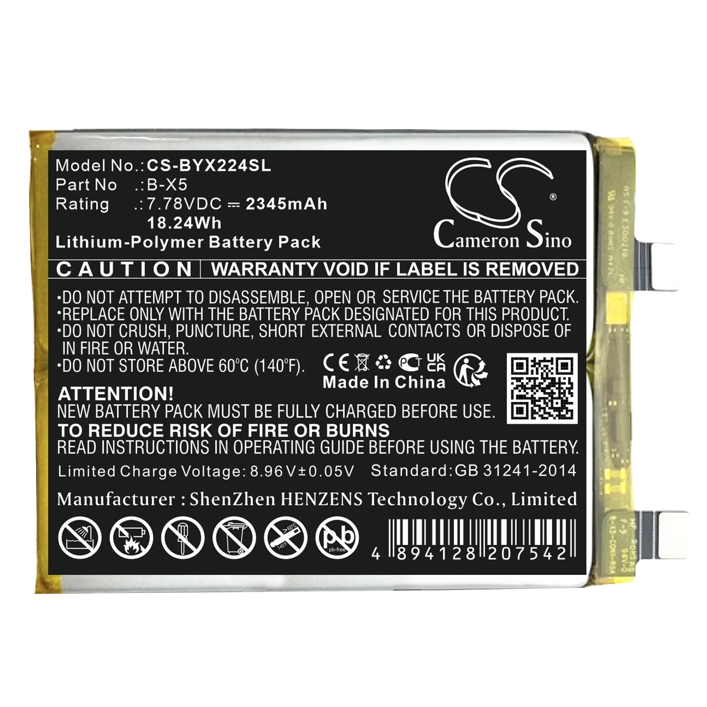 CS-BYX224SL Replacement Battery – Compatible with V2218, V2241A, V2241HA, X90 5G, X90s 5G