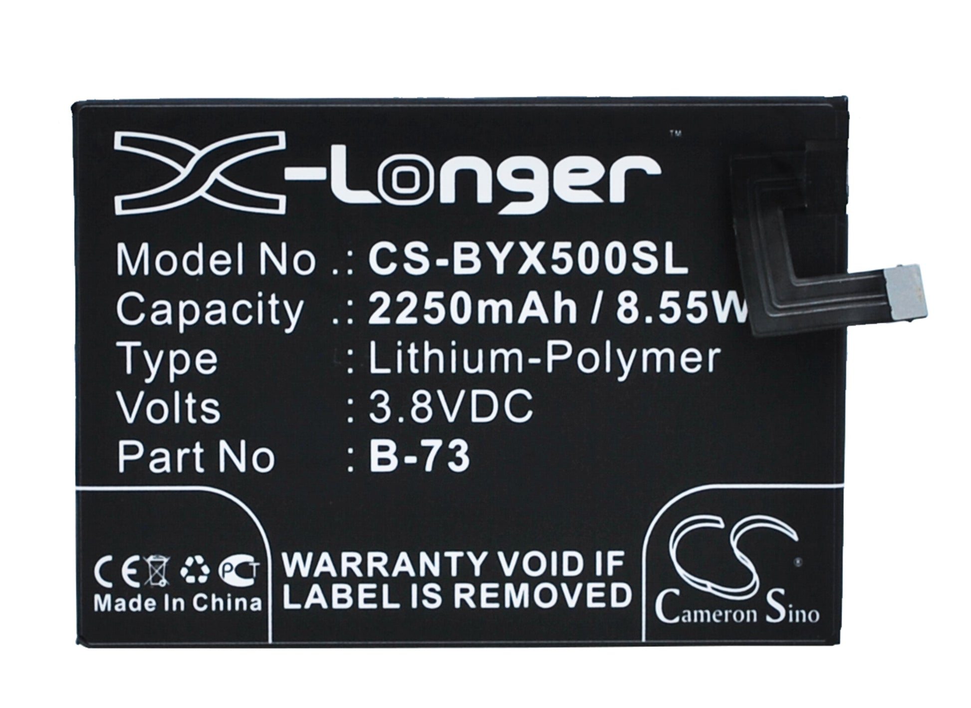3.8V 2250mAh/8.55Wh Li-Polymer Mobile/SmartPhone Battery for BBK