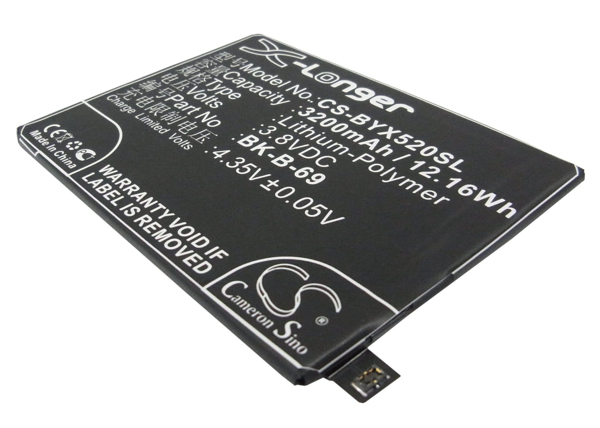 3.8V 3200mAh/12.16Wh Li-Polymer Mobile/SmartPhone Battery for BBK