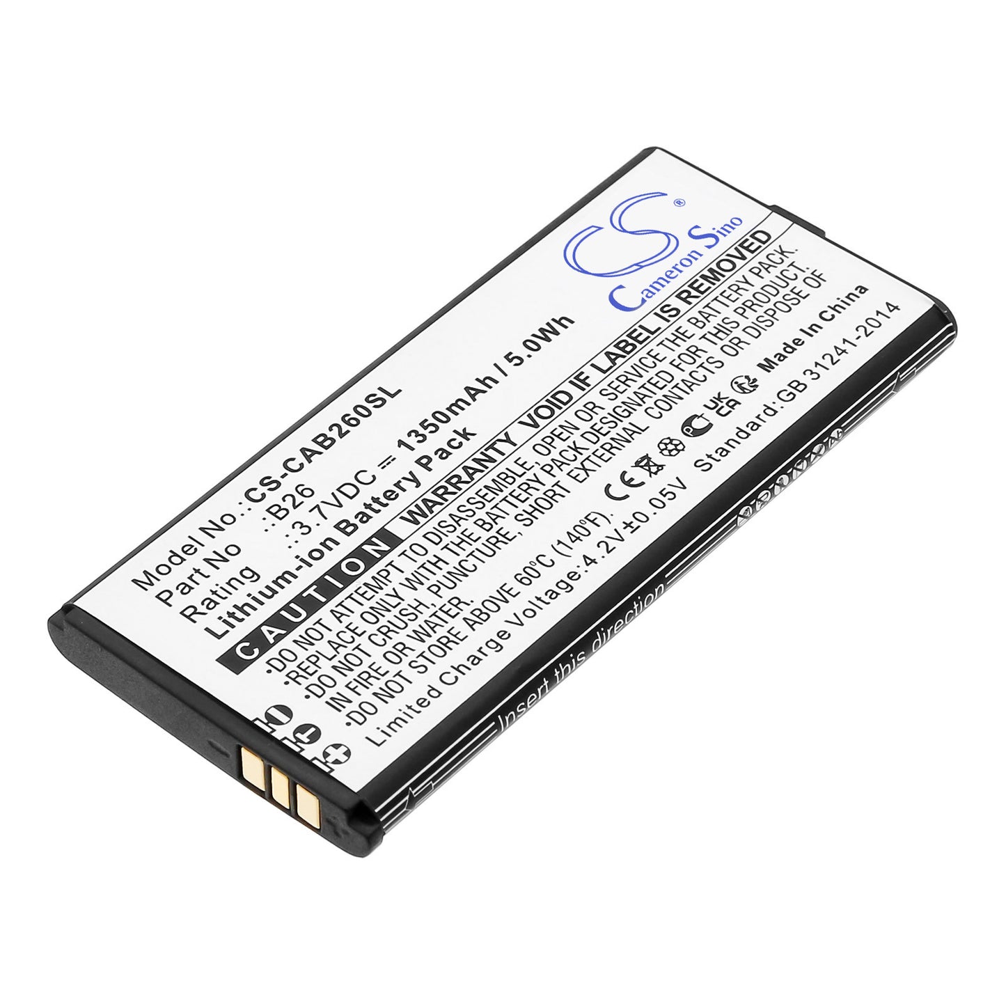 CS-CAB260SL Replacement Battery – Compatible with B26
