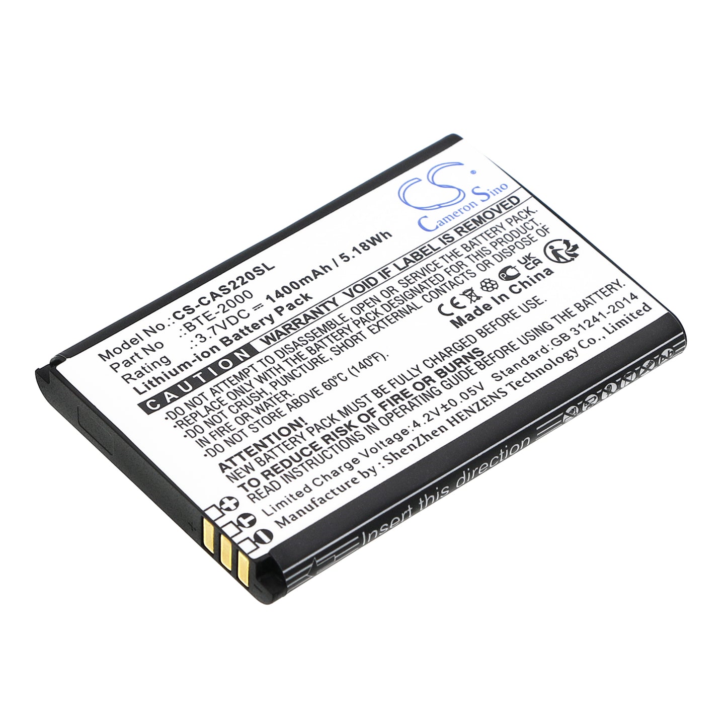 CS-CAS220SL Replacement Battery – Compatible with CAT S22, CAT S22 Flip